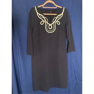 Talbots navy pullover knit dress M